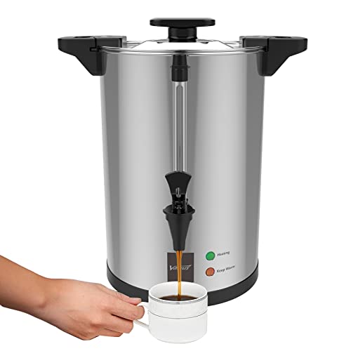 Valgus Commercial Grade Stainless Steel 55-Cup 8L Coffee Urn with Percolator Coffee Maker Hot Water Urn for Home, Party, Office, Wedding
