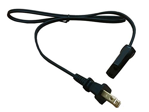 HASMX 2 Prong Percolator Power Cord 36″ for Farberware 134, 138, 142 Coffee Pot Percolator Cord 1/2 Inch Wide, 2pin Cord Black 3ft Length (1-Pack)