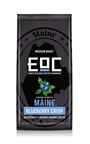 Eight O’Clock Coffee Flavors of America Ground Coffee, Maine Blueberry Crisp, 11 Ounce, 100% Arabica, Kosher Certified,Count 1(Pack of 1)