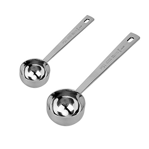 Stainless Steel Measuring Spoons Coffee Scoops Tablespoon Fits Coffee Container (15ml & 30ML)