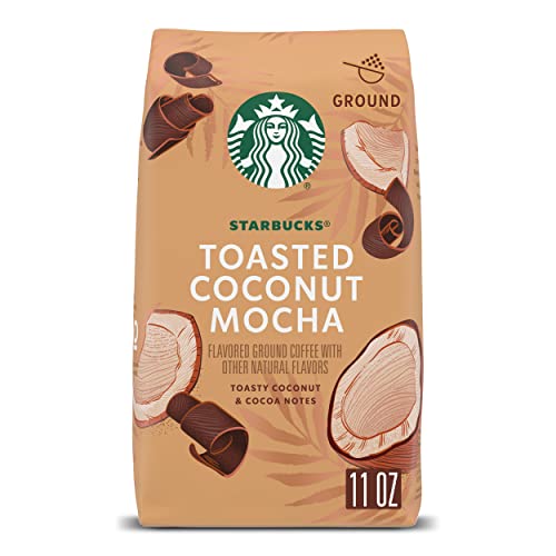 Starbucks Naturally Flavored Ground Coffee, Toasted Coconut Mocha, 100% Arabica, Limited Edition, 11 oz