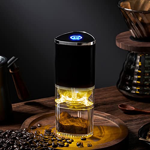 Electric Coffee Grinder for Beans, Spices and More, Stainless Steel Blades, Removable Chamber, Makes up to 12 Cups, Black (Black Coffee Grinder)