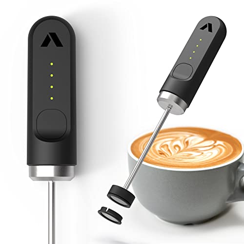 Subminimal NanoFoamer Lithium Handheld Milk Foamer; Make Premium Microfoamed Milk for Barista-Style Coffee Drinks at Home. New Model with Dozens of Improvements. USB-C Rechargeable