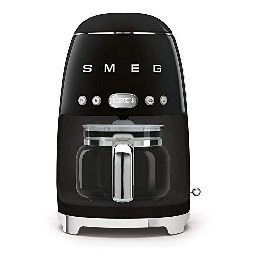 Smeg 50’s Retro Style Aesthetic Drip Filter Coffee Machine, 10 cups, Black