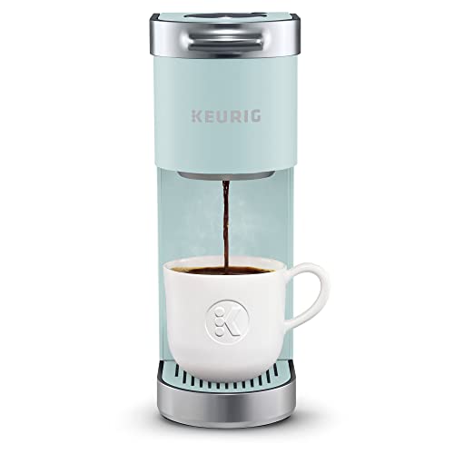 Keurig K-Mini Plus Coffee Maker, Single Serve K-Cup Pod Coffee Brewer, 6 to 12 oz. Brew Size, Stores up to 9 K-Cup Pods, Misty Green (Renewed)