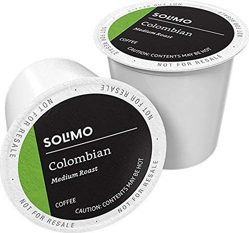 Amazon Brand – Solimo Medium Roast Coffee Pods, Colombian, Compatible with Keurig 2.0 K-Cup Brewers, 100 Count