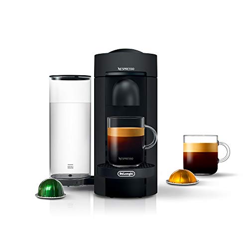 Nespresso VertuoPlus Coffee and Espresso Machine by De’Longhi, 38 ounces, Matte Black