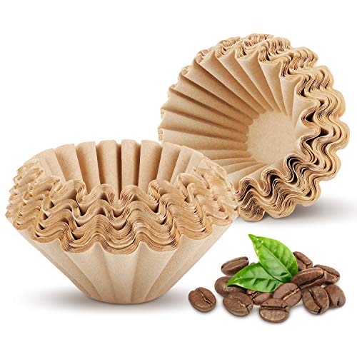 1-4 Cup Basket Coffee Filters Basket Filters Disposable Paper Coffee Filters for Home Office Use, Brown, 100 Count