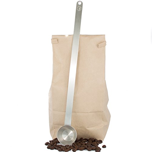 11.5″ Extra Long Coffee Scoop – 1 Tablespoon – Premium Grade 18/8 Stainless Steel – Reaches Bottom of Coffee Bags