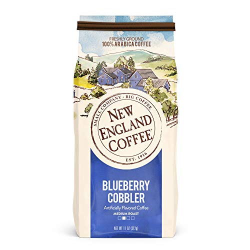 New England Coffee Blueberry Cobbler Medium Roast Ground Coffee 11 oz. Bag