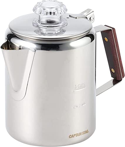 Captain Stag M-1225 18-8 Stainless Steel Percolator 3 Cup