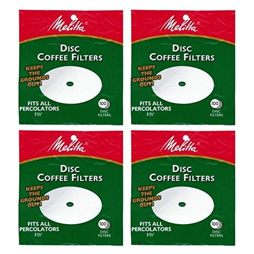 Melitta 3.5 Inch White Disc Coffee Filters (Pack of 4)