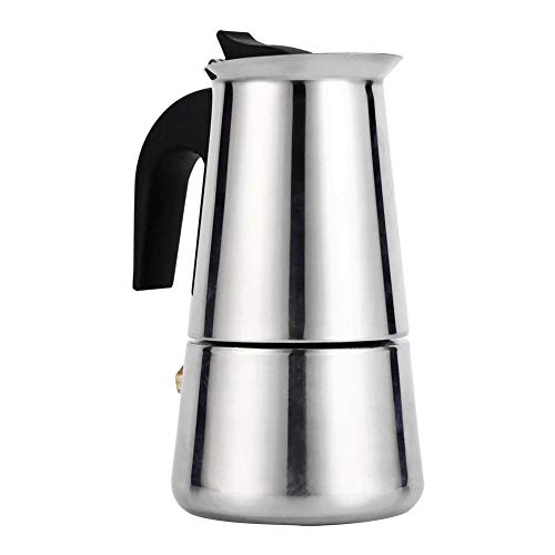 Coffee Maker, Stainless Steel Percolator Coffee Pot,High-Temperature Resistant Handle Moka Coffee Pot, Afternoon Tea Pot For Home Or Office Use(Suitable For Induction Cooker)