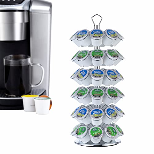 Rice rat K cup Holder Storage Coffee Capsules Pod Holder Carousel 6 Tier Compatible with 54 K-Cup Pods