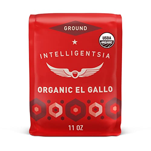 Intelligentsia Coffee, Light Roast Ground Coffee – Organic El Gallo 11 Ounce Bag with Flavor Notes of Milk Chocolate, Honey and Cola
