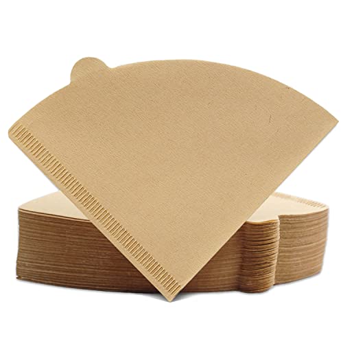 Coffee Filters Cone 01, 100 Count Unbleached Natural Brown 1-2 Cups Disposable Coffee Paper Filters, Compatible with V60 and Cone Shaped Pour Over Coffee Filter and Drip Coffee Maker