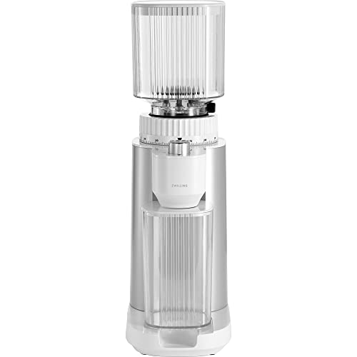 ZWILLING Enfinigy Burr Coffee Grinder Electric, 140 Coffee Grinding Options from Espresso to Drip Coffee, Silver