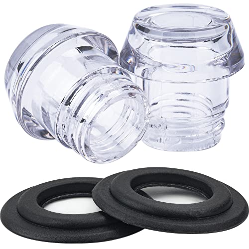 Omoojee Coffee Percolators Knob Top and Washer Ring, 2 Sets Camping Coffee Pot Top Replacement Parts, Compatible with Farberware Coffee Maker
