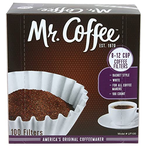 Mr. Coffee 8-12 Cup Coffee Filters, Box, Assorted, 100 Count