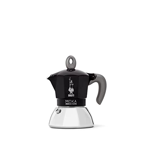Bialetti – Moka Induction, Moka Pot, Suitable for all Types of Hobs, 2 Cups Espresso (2.8 Oz), 90 milliliters,Black