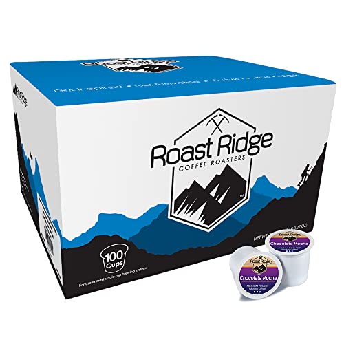 Roast Ridge Single Serve Coffee Pods for Keurig K-Cup Brewers, Chocolate Mocha, Medium Roast, 100 Count