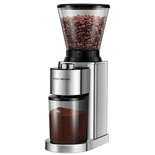 TWOMEOW Conical Burr Coffee Grinder Electric, Anti-static Coffee Bean Grinder with 24 Grind Settings for Espresso/Drip/Pour Over/Cold Brew/French Press Coffee Maker,Stainless Steel