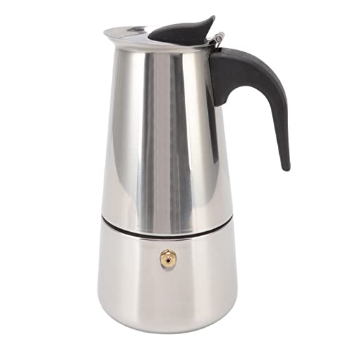 Electric Coffee Percolator, Stainless Steel Electric Coffe Maker with Filter Portable Electric Moka Pot Coffee Pot for Coffee Latte Cappuccino for Home Office Outdoor Camping (200ml)