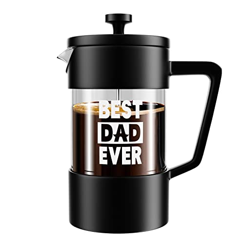 Dad Gifts for Fathers Day, French Press Coffee Maker 34oz, Gifts from Daughter for Fathers Day, Gifts from Son for Fathers Day, Gifts for Dad, Best Dad Ever Gifts, Dad Gifts from Daughter Son Wife