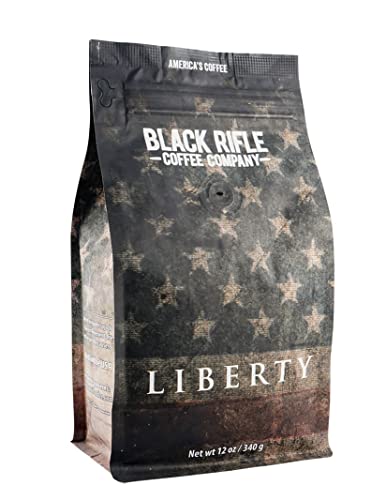Black Rifle Coffee Liberty Roast (Medium Roast, Ground 12 Ounce Bag, Medium Roast Ground Coffee, Help Support Our Mission to Donate 1 Million Cups of Coffee to Veterans and First Responders