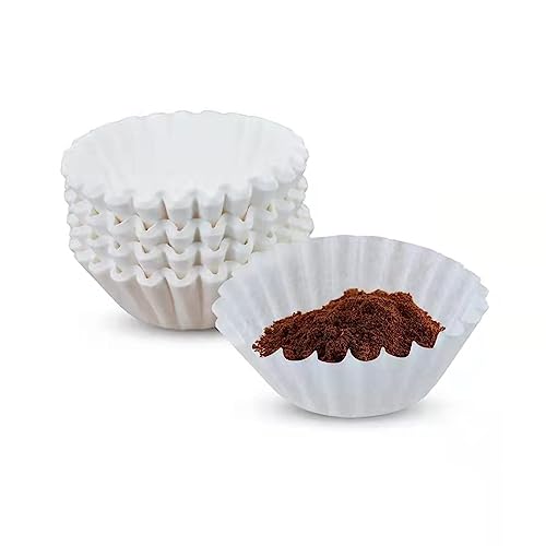 1-4 Cup Coffee Filters White Paper,Coffee Makers and Drip Coffee Pots Junior Basket Style, Chlorine Free Coffee Filter,50 Count