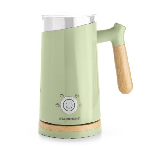 Starument Electric Milk Frother and Steamer – Automatic Milk Foamer & Heater for Coffee, Latte, Cappuccino, Other Creamy Drinks – 4 Settings for Cold Foam, Airy Milk Foam, Dense Foam & Warm Milk