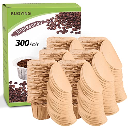Unbleached K cup Disposable Paper Filters with Lid for Keurig Reusable K Cup Filters,Keurig Filters for K Cup Reusable Coffee Filters, Fits All Keurig Single Serve Filter Brands