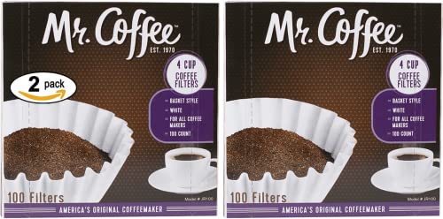 100 Count 4 Cup Coffee Filter For Mr. Coffee – Pack of 2
