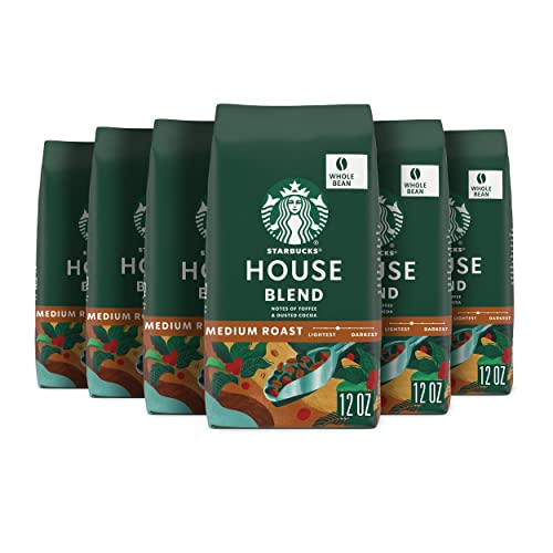 Starbucks House Blend Medium Roast Ground Coffee, 12-Ounce Bag (Pack of 6)