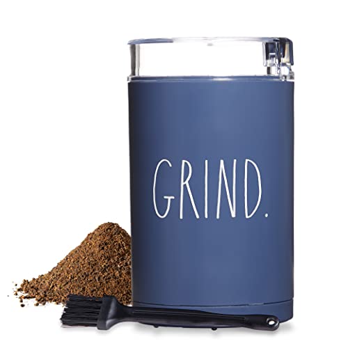 Rae Dunn Electric Coffee Grinder, Perfect Grinder for Coffee, French Press, Espresso, and Drip Coffee, Grinders for Spices, Seeds, Nuts, Grains, and Herbs, Navy