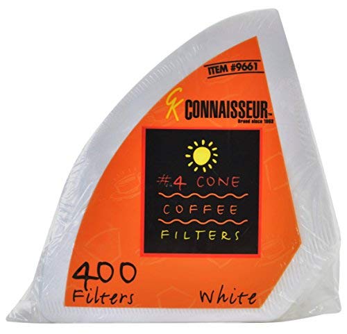 Rockline Industries 4 Cone White Coffee Filters Connaisseur, 4