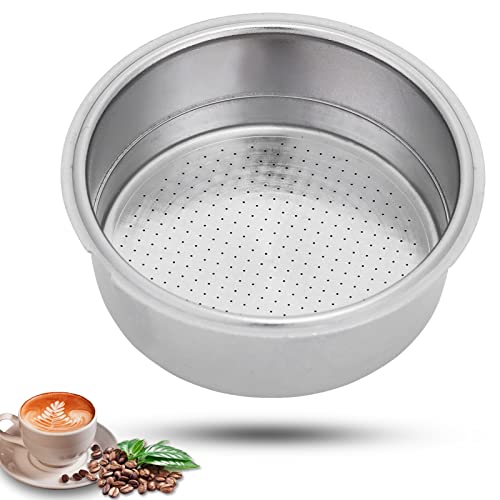 Stainless Steel Coffee Filter, 51mm Double Layer Pressurized Filter Basket Espresso Filter Basket for Portafilter Coffee Machine(Double Cup)