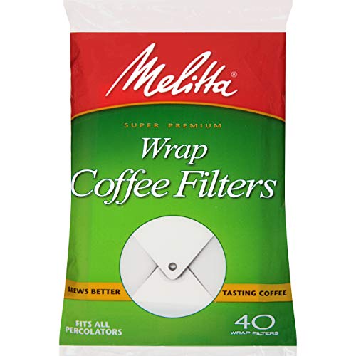 Melitta Percolator Wrap-Around Coffee Filters, White, 40 Count (Pack of 12) 480 Total Filters