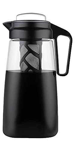 VerticalRising Cold Brew Coffee Maker and Pitcher | Premium Iced Coffee Maker | Tea Infuser | Loose Leaf Tea Infuser | Water and Fruit Infuser | 64 fl oz.