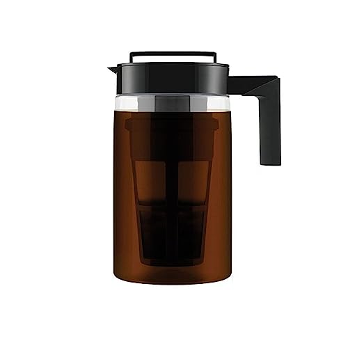 EDFBUYKRS Cold Brew Maker 900ML Cold Coffee Maker with Airtight Lid Simple Cold Brew Iced Coffee Pitcher Maker for Home Use