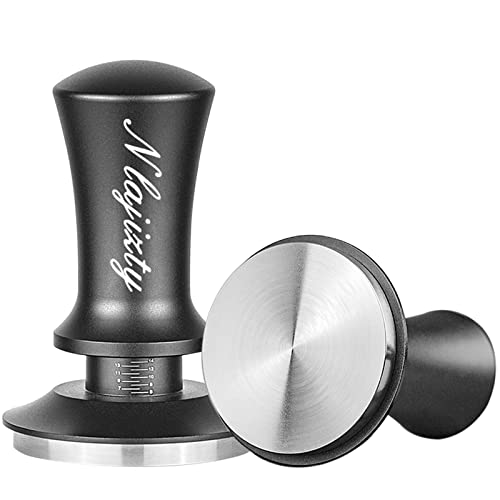 51mm Espresso Tamper, Coffee Tamper, for Espresso Machine Accessories, Premium Barista Coffee with Calibrated Spring Loaded, 100% Flat Stainless Steel Base, Hand Press Tamper Tool (51mm)