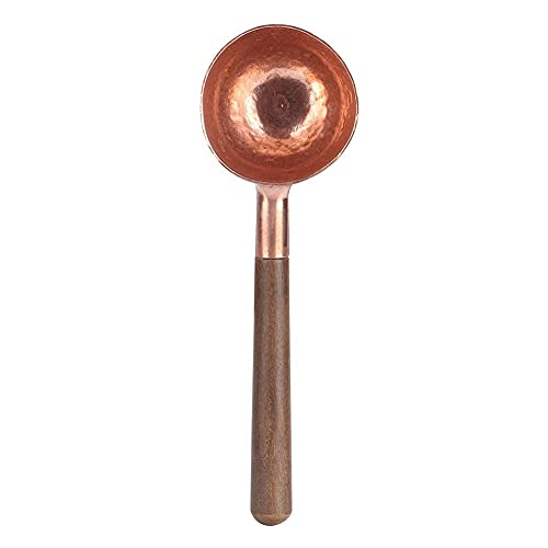 Measuring Spoons, Wood Handle Living Coffee Scoop Coffee Accessories, Black Walnut&Red Copper Multi Function Coffee Measuring Spoon for Coffee, Tea, and More