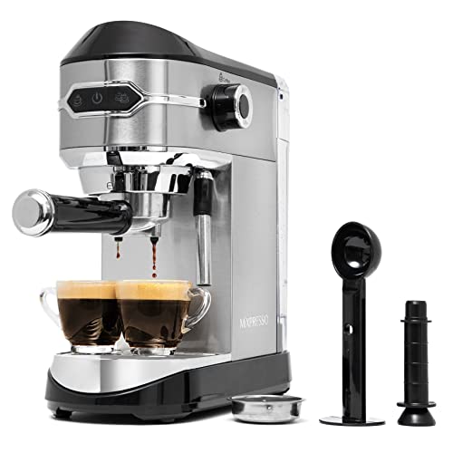 Mixpresso Espresso Maker, 15 Bar Espresso Machine With Milk Frother, Fast Heating Automatic Espresso Machine, Steam Wand For Latte and Cappuccino 37 Oz Removable Water Tank, 1450W Coffee Maker