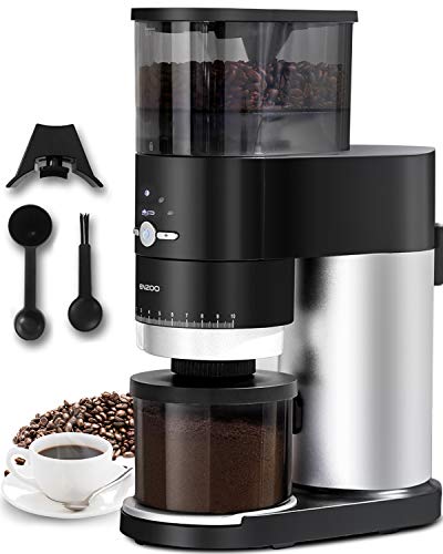 Conical Burr Coffee Grinder, ENZOO Electric Coffee Bean Grinder with Detachable Design for Easy Cleaning, 40 Precise Grind Setting for Espresso, Drip Coffee, French Press and Percolator Coffee