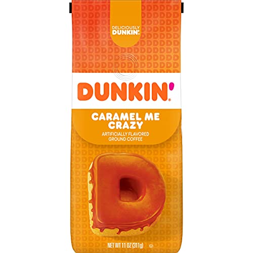 Dunkin’ Caramel Me Crazy Flavored Ground Coffee, 11 Ounces