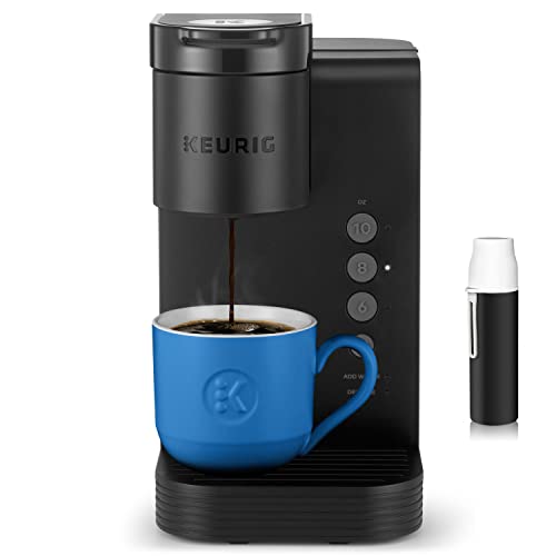 Keurig K-Express Essentials Coffee Maker, Single Serve K-Cup Pod Coffee Brewer, Black – 3 Cup Sizes 6, 8, & 10oz, 36 OZ Removable Reservoir – BROAG Random Color Water Bottle