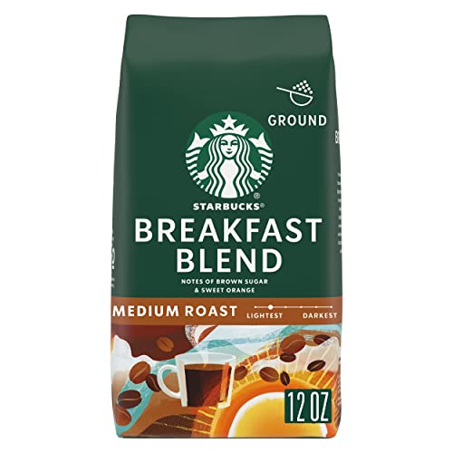 Starbucks Ground Coffee—Medium Roast Coffee—Breakfast Blend—100% Arabica—12 Ounce (Pack of 1)