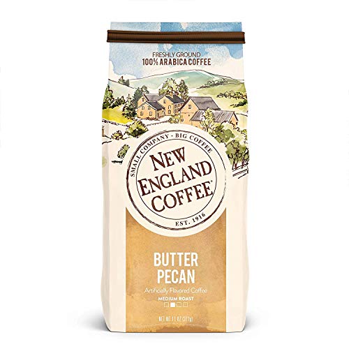 New England Coffee Butter Pecan Ground Coffee, 11 Ounce