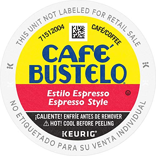 Café Bustelo Espresso Style Dark Roast Coffee, 12 Count (Pack of 6) Keurig K-Cup Pods