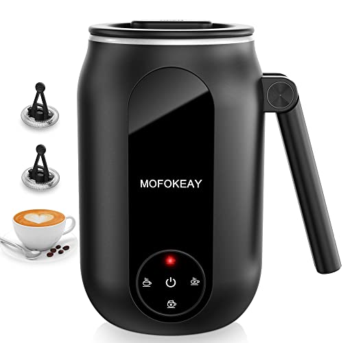 MOFOKEAY Milk Frother, Frother for Coffee, 4 IN 1 Automatic Hot and Cold Foam Maker, Milk Steamer for Latte, Cappuccinos, Macchiato & Hot Chocolate Milk Warmer with Temperature Control & Auto Shut-Off